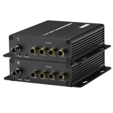 2 port BIDI RCA Audio Fiber Converters,Unbalanced RCA Analog Audio Extender 2 in 2 out